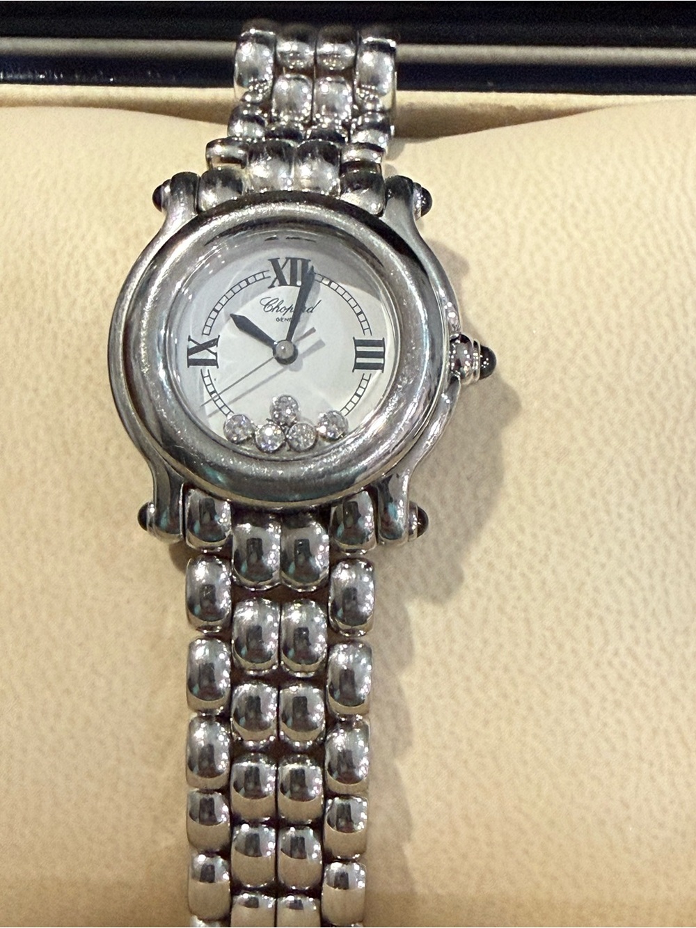 Chopard Silver Women's Stainless Steel Bracelet Watch with Box - Picture 4 of 9